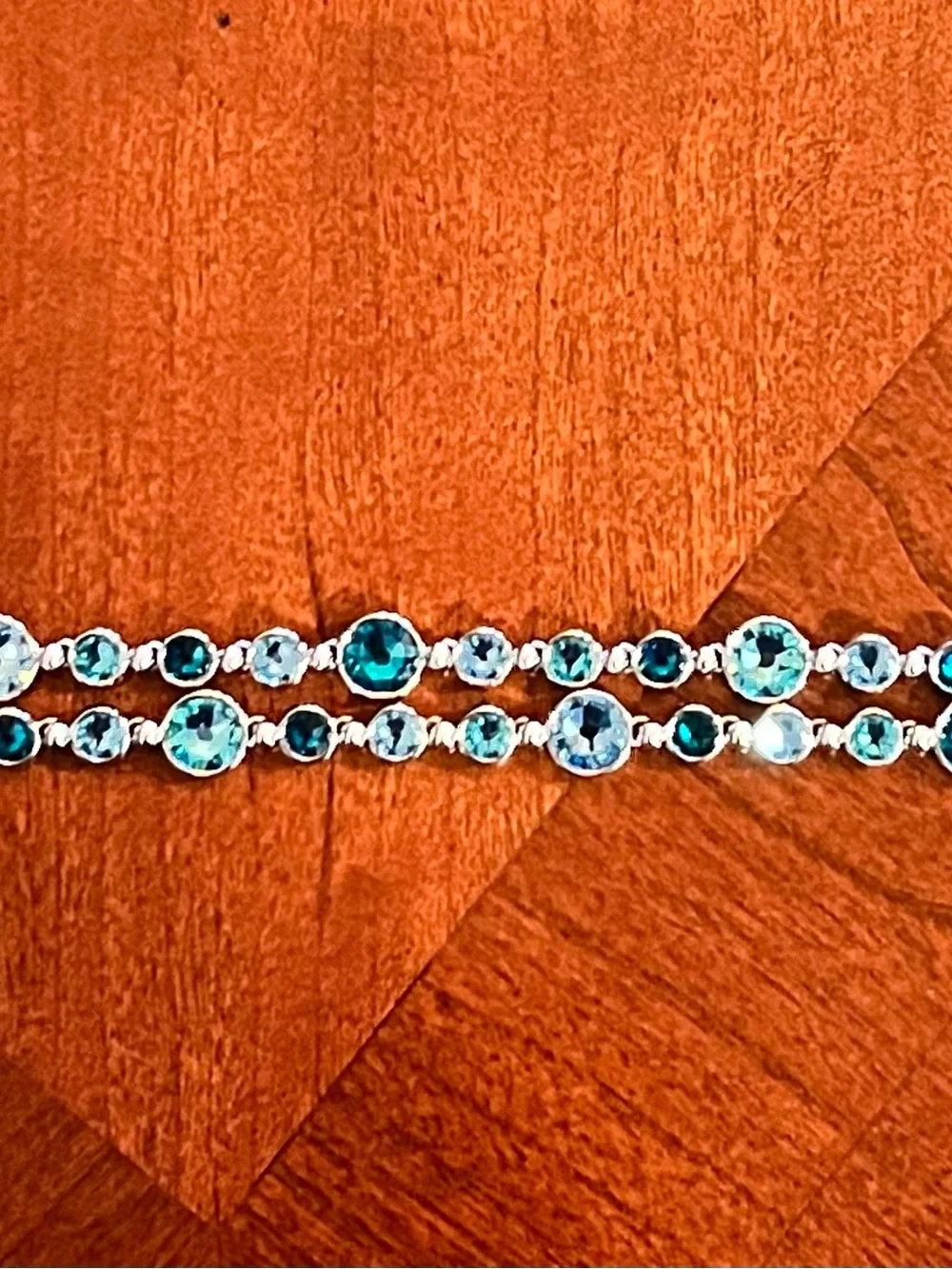 ‼️Half Off‼️Touchstone Jewelry Aqua Crystal Multi-Stone Adjustable Bracelet - Picture 5 of 7